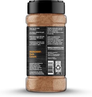 Show full view: PureBites Air Dried Duck Sprinkles Dog Food Topping, 3.5-oz slide 7 of 8
