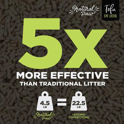 Show full view: Natural Paw Tofu Cat Litter Refill Bag, 4.5-lb bag, Green Tea slide 5 of 8