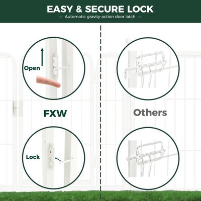 Show full view: FXW Rollick Indoor & Outdoor Dog Playpen, White, 24-in, 8-panel slide 7 of 11