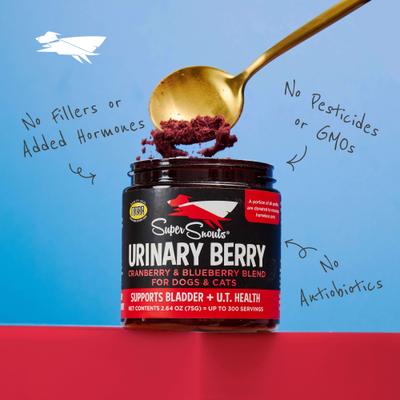 Show full view: Super Snouts Berry Cranberry & Wild Blueberry Urinary Tract Dog Supplement, 2.64-oz jar slide 9 of 12
