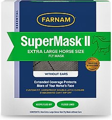 Farnam SuperMask II Horse Fly Mask Classic Collection, Color Varies, X-Large