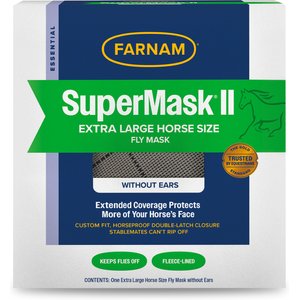 Farnam SuperMask II Horse Fly Mask Classic Collection, Color Varies, X-Large