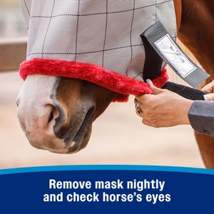 Farnam SuperMask II Horse Fly Mask with Covered Ears, Assorted, Small Horse