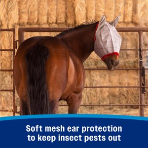 Farnam SuperMask II Horse Fly Mask with Covered Ears, Assorted, Small Horse