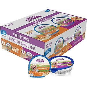 Health Extension Little Cups Chicken & Turkey Recipe Variety Pack Small Breed Grain-Free Wet Puppy Food, 3.5-oz can, case of 12