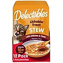 Hartz Delectables Stew Senior 10+ Chicken & Tuna Lickable Cat Treats, 1.4-oz, case of 12