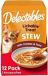 Hartz Delectables Stew Chicken & Tuna Lickable Cat Treats, 1.4-oz, case of 12 slide 1 of 9
