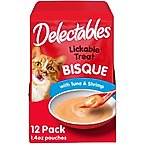 Hartz Delectables Lickable Treat Bisque Tuna & Shrimp Lickable Cat Treats, 1.4-oz, case of 12