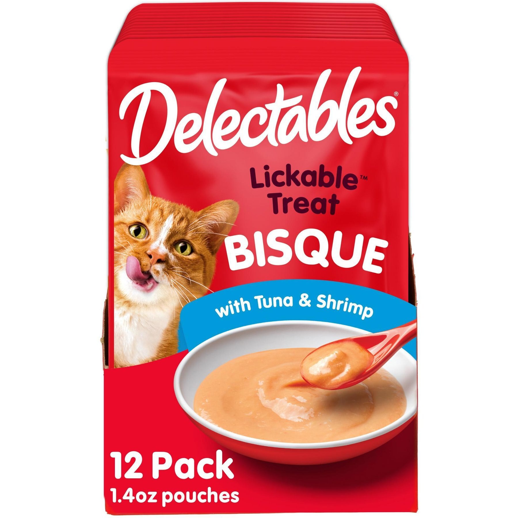 Hartz Delectables Tuna & Shrimp Lickable Cat Treat, 1.4-oz, 12 ct