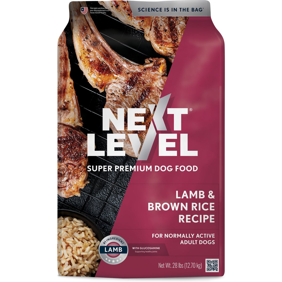 Next Level Super Premium Pet Food Lamb & Brown Rice Recipe Dry Dog Food, 28-lb bag