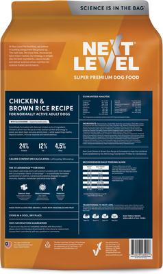 Show full view: Next Level Super Premium Pet Food Chicken & Brown Rice Recipe Dry Dog Food, 28-lb bag slide 3 of 9