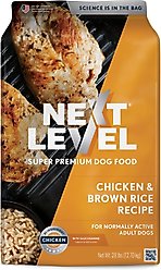 Next Level Super Premium Pet Food Chicken & Brown Rice Recipe Dry Dog Food, 28-lb bag