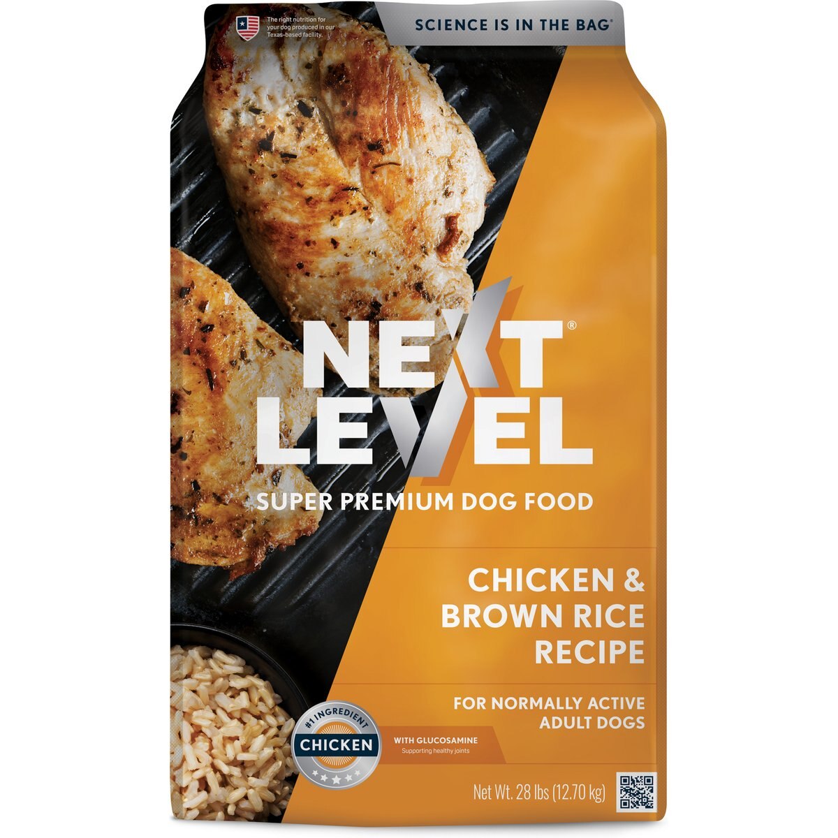 Next Level Super Premium Pet Food Chicken & Brown Rice Recipe Dry Dog Food, 28-lb bag