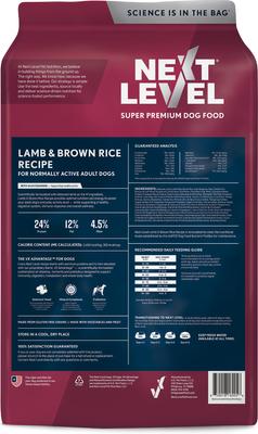Show full view: Next Level Super Premium Pet Food Lamb & Brown Rice Recipe Dry Dog Food, 15-lb bag slide 3 of 9