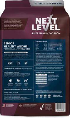 Show full view: Next Level Super Premium Pet Food Senior Healthy Weight Dry Dog Food, 28-lb bag slide 3 of 9