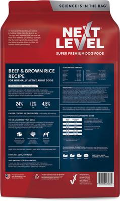 Show full view: Next Level Super Premium Pet Food Beef & Brown Rice Recipe Dry Dog Food, 4-lb bag slide 3 of 9
