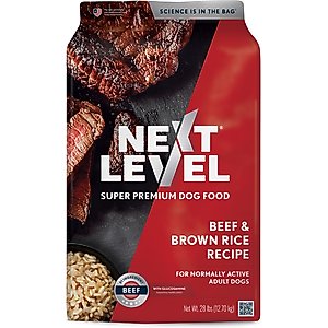 Next Level Super Premium Pet Food Beef & Brown Rice Recipe Dry Dog Food, 28-lb bag