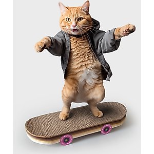 Suck UK Scratch Skateboard Cat Toy