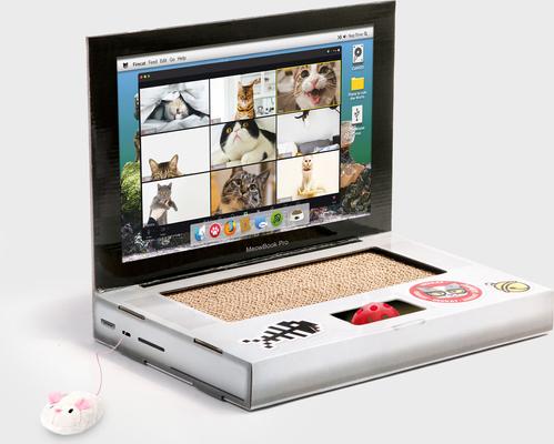 Show full view: Suck UK Cat Playhouse Laptop Scratch Pad slide 2 of 10