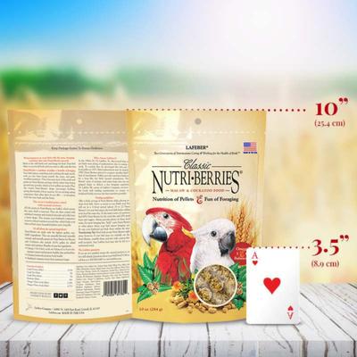 Show full view: Lafeber Classic Nutri-Berries Macaw & Cockatoo Food, 10-oz bag slide 3 of 9