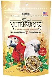 Lafeber Classic Nutri-Berries Macaw & Cockatoo Food, 10-oz bag slide 1 of 8