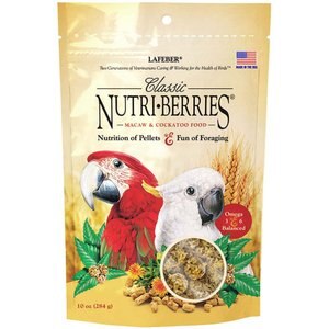 Lafeber Classic Nutri-Berries Macaw & Cockatoo Food, 10-oz bag