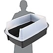Show in main carousel: IRIS Open Top Cat Litter Box with Scatter Shield, XX-Large, Black slide 4 of 10