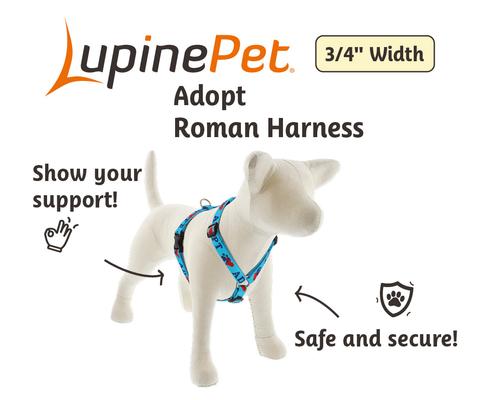 Show full view: LupinePet Adopt Adjustable Dog Harness, Medium: 14 to 24-in chest, 3/4-in wide slide 3 of 7