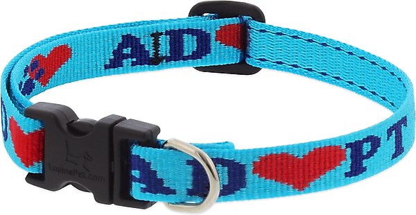 Show full view: LupinePet Adopt Dog Collar, XX-Small: 6 to 9-in neck, 1/2-in wide slide 1 of 5