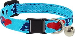 LupinePet Adopt Breakaway Buckle Safety Cat Collar with Bell, 8 to 12-in neck, 1/2-in wide