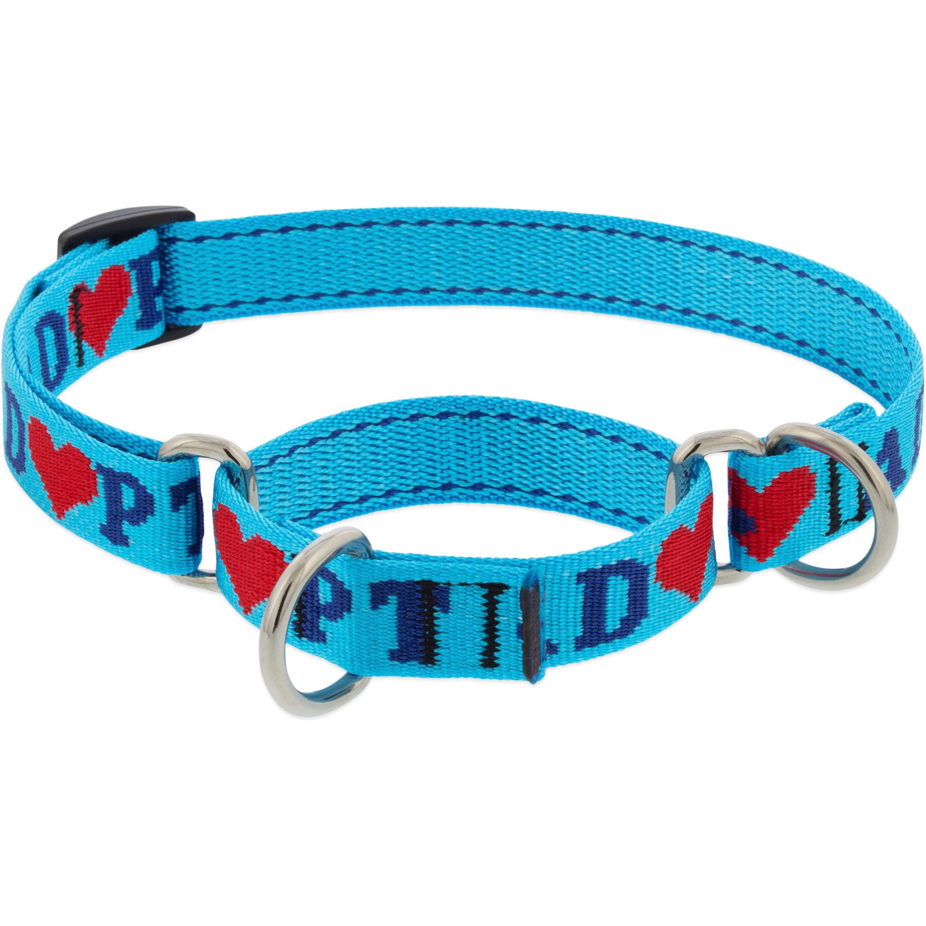 LupinePet Adopt Martingale Dog Collar, Small: 10 to 14-in neck, 3/4-in wide