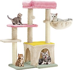 PXZEE 33-in Cat Tree & Condo, Colorful