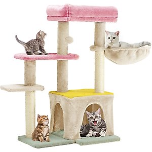 PXZEE 33-in Cat Tree & Condo, Colorful