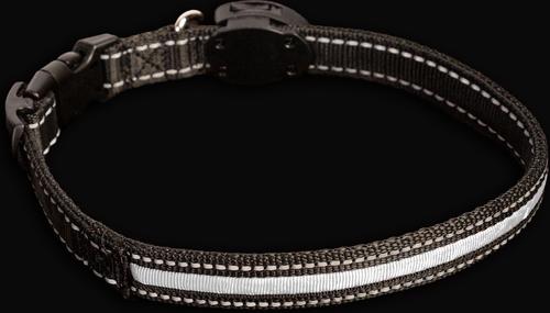 Show full view: Sherry Kline Pet Collection LED Dog Collar, White, Small: 10 to 16-in neck, 3/4-in wide slide 4 of 4