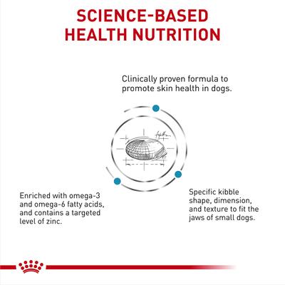 Show full view: Royal Canin Veterinary Diet Skintopic Small Dog Adult Dry Dog Food, 8.8-lb bag slide 3 of 11