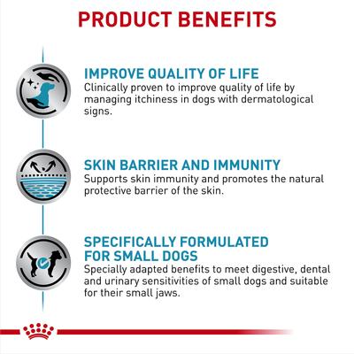 Show full view: Royal Canin Veterinary Diet Skintopic Small Dog Adult Dry Dog Food, 8.8-lb bag slide 4 of 11