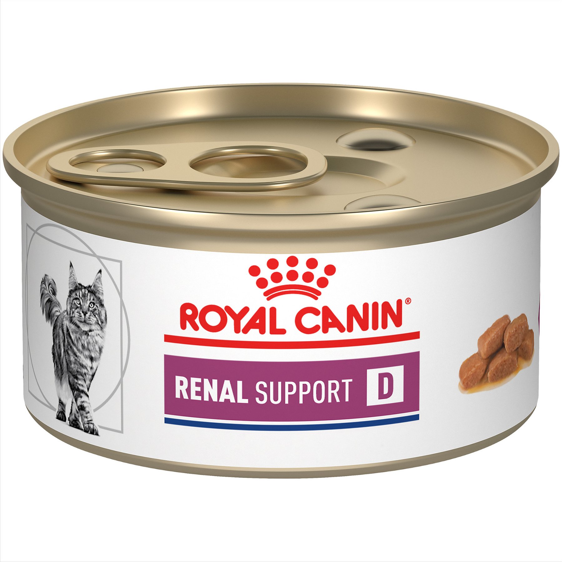 Royal Canin Veterinary Diet Adult Renal Support D Thin Slices in Gravy Wet Cat Food, 3-oz, case of 24