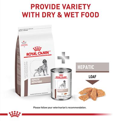 Show full view: Royal Canin Veterinary Diet Adult Hepatic Dry Dog Food, 7.7-lb bag slide 5 of 11