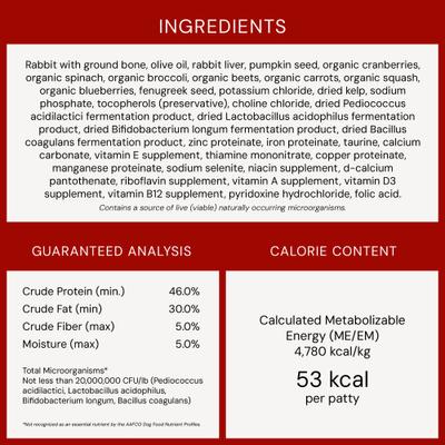 Show full view: Stella & Chewy's Absolutely Rabbit Dinner Patties Freeze-Dried Raw Dog Food, 25-oz bag slide 10 of 14