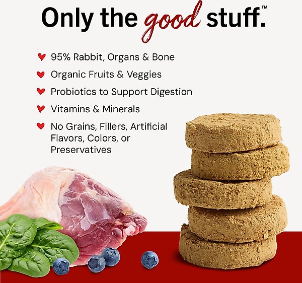 Stella & Chewy's Absolutely Rabbit Dinner Patties Freeze-Dried Raw Dog Food