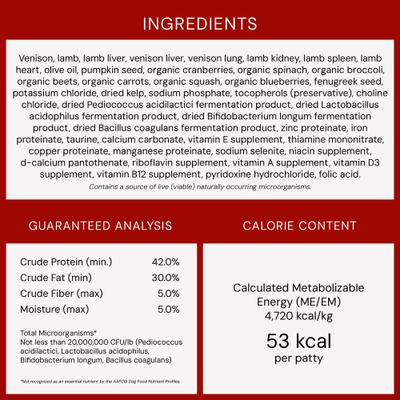Show full view: Stella & Chewy's Venison Blend Dinner Patties Freeze-Dried Raw Dog Food, 14-oz bag slide 10 of 13
