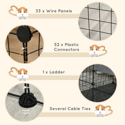 Show full view: PawHut Metal Wire Small Animal Cage with Door slide 6 of 9