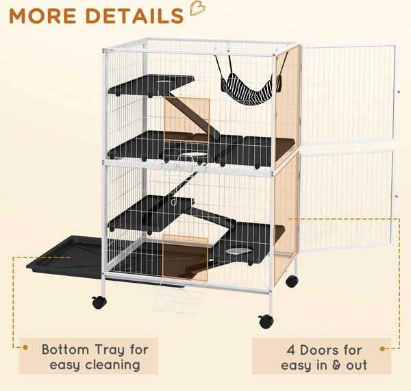 PawHut 50-in 5-Tier Steel Wire Ferret Cage