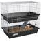 Show in main carousel: PawHut 2-Tier Small Animal Cage, Black slide 1 of 9