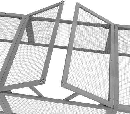 Show full view: PawHut Outdoor Wooden Rabbit Hutch with Lockable Doors slide 7 of 9