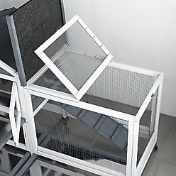 PawHut 65-in Wooden Rabbit Hutch with Wheels slide 2 of 9