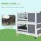 Show in main carousel: PawHut 35.5-in 2-Tier Indoor Rabbit Hutch with Wheels slide 7 of 9
