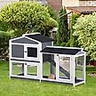 Show in main carousel: PawHut 2-Story Indoor/Outdoor Wooden Rabbit Hutch slide 2 of 9
