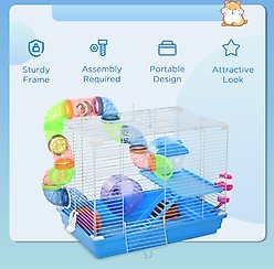 PawHut 2-Level Metal Wire Hamster Cage slide 2 of 9