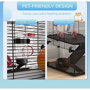 PawHut Deep Glass Bottom Hamster Cage